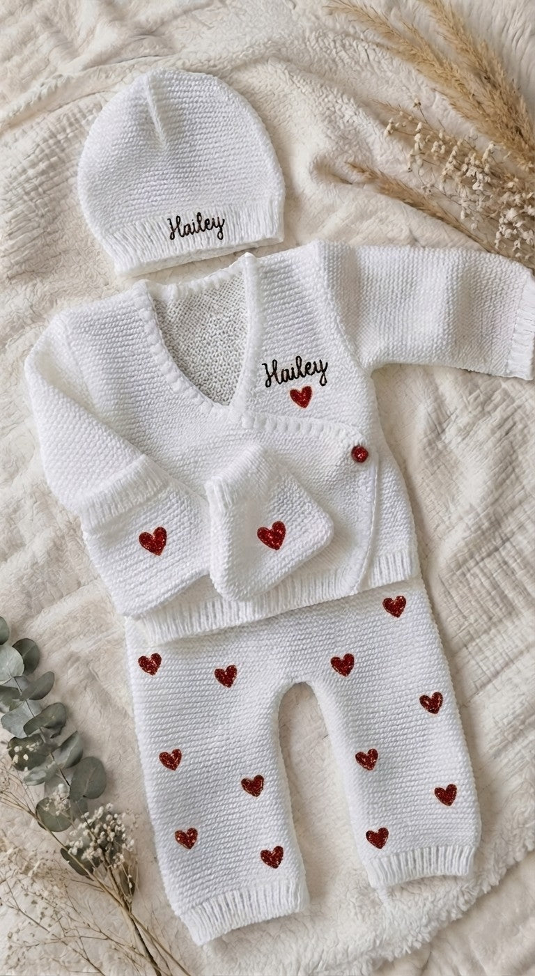 Ensemble en mailles bébé personnalisé