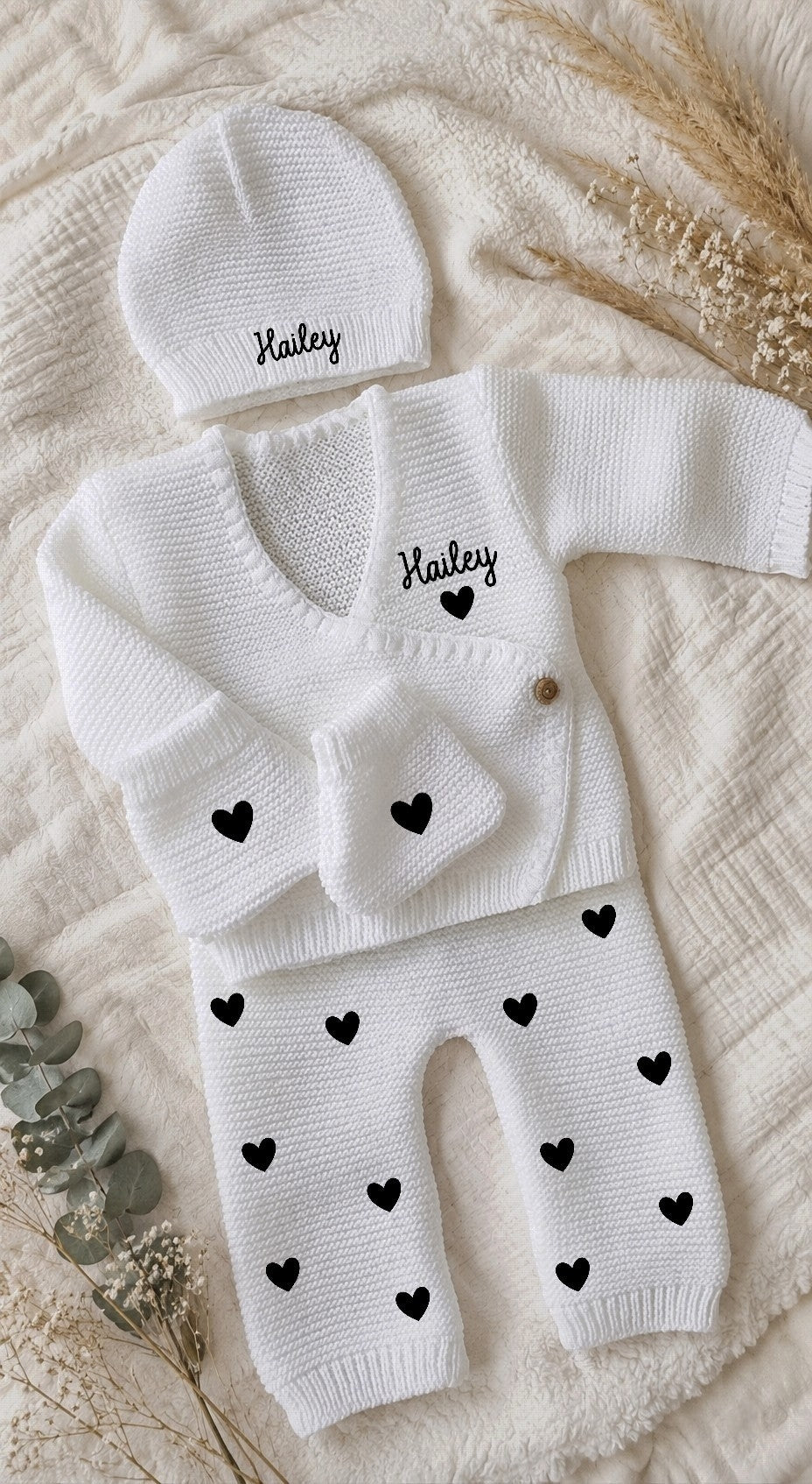 Ensemble en mailles bébé personnalisé