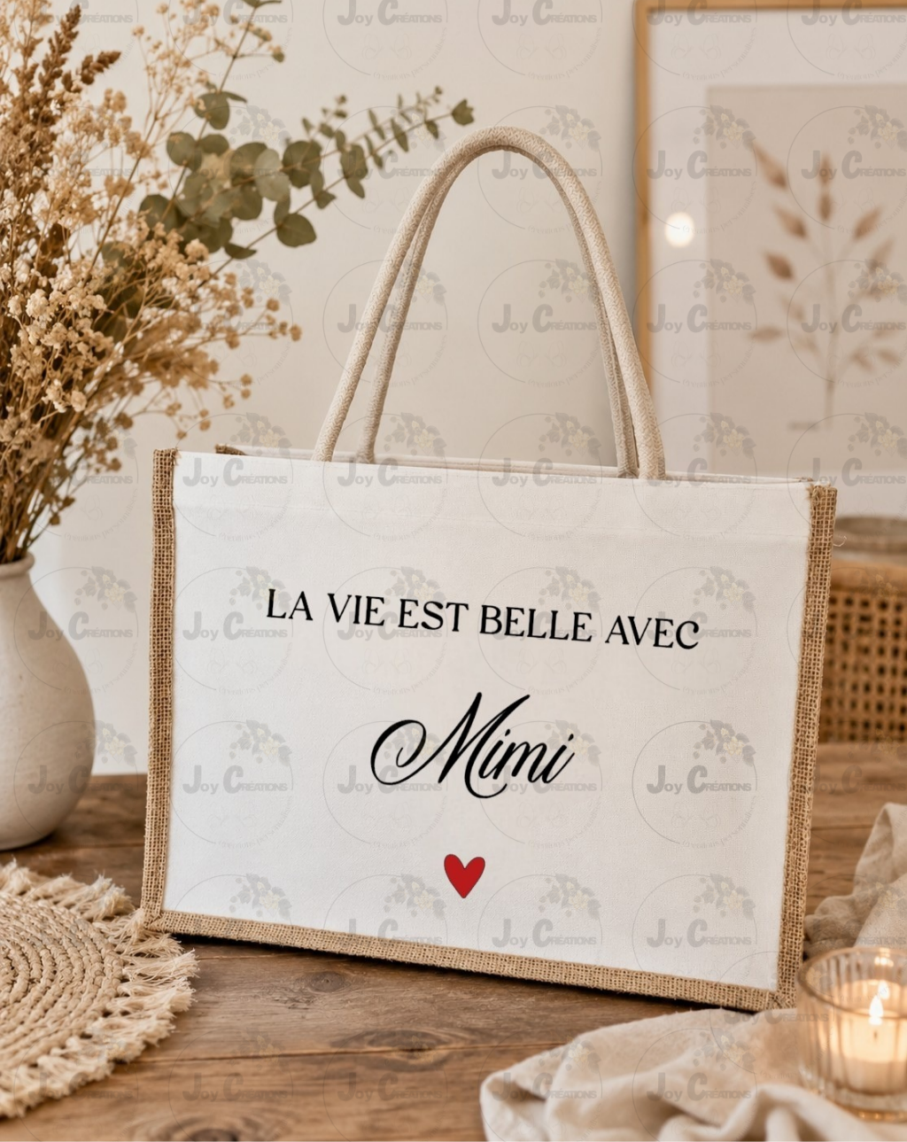 Cabas en toile de jute
